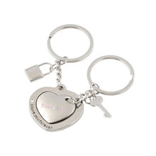 Lovers Heart Lock key chains keyring keyfob Valentine Couple gift purses handbags  J4U66