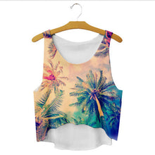 Style Women 3D Printed Vest Casual Sleeveless O-Neck Floral Tank Tops Slim Fitness Plus Size J4U66
