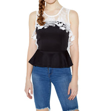 blusas sexy women lace crochet-shirtss sleeveless casual women blouses and tops plus size xxl J4U66