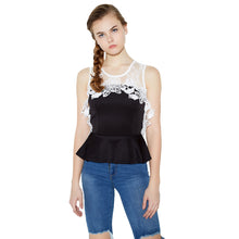 blusas sexy women lace crochet-shirtss sleeveless casual women blouses and tops plus size xxl J4U66