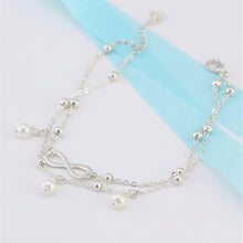 Body Chains Women Silver Plated Anklet Bead Ankle Bracelet Anklets for Women Foot Jewelry J4U66