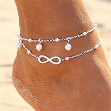 Body Chains Women Silver Plated Anklet Bead Ankle Bracelet Anklets for Women Foot Jewelry J4U66