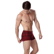 comfortable men boxer shorts plaid tartan elastic waist cotton trunks men underwear boxers panties underpants plus size J4U66