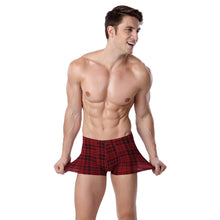comfortable men boxer shorts plaid tartan elastic waist cotton trunks men underwear boxers panties underpants plus size J4U66