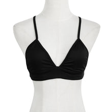 crop top women sexy tops sheer lace hollow out unpadded adjustable strap bralette lingerie cami crop tops black J4U66