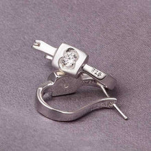 silver plated earing sterling silver jewelry apple u shaped insets stud earrings smte310 J4U66