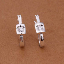 silver plated earing sterling silver jewelry apple u shaped insets stud earrings smte310 J4U66