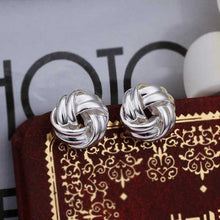 silver plated earing sterling silver jewelry button shaped stud earrings smte377 J4U66