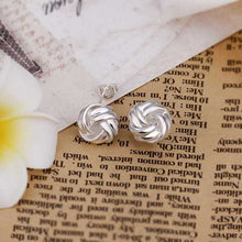 silver plated earing sterling silver jewelry button shaped stud earrings smte377 J4U66