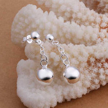 silver plated earing sterling silver jewelry chain bead earrings smte27 J4U66