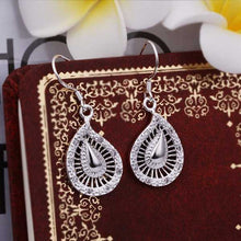 silver plated earing sterling silver jewelry inlaid stone earrings smte31 J4U66