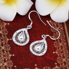 silver plated earing sterling silver jewelry inlaid stone earrings smte31 J4U66