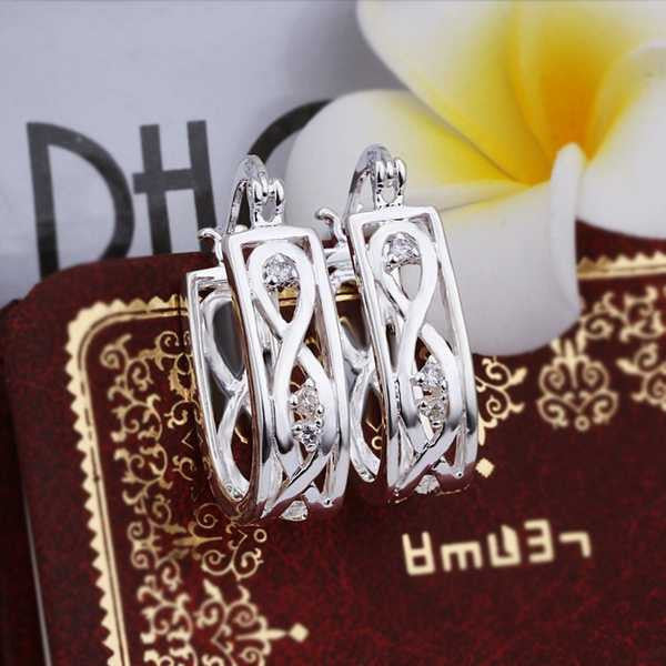 silver plated earing sterling silver jewelry style earrings smte37 J4U66