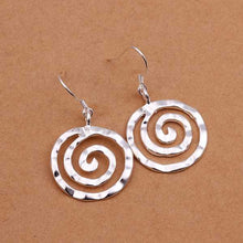 silver plated earing sterling silver jewelry round thread earrings smte353 J4U66