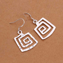 silver plated earing sterling silver jewelry square thread earrings smte344 J4U66