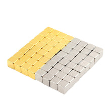 magnetic cube 5 mm 4 pieces neodymium magnets magnetic cube squares magic puzzle educational toy diy golden silver J4U66
