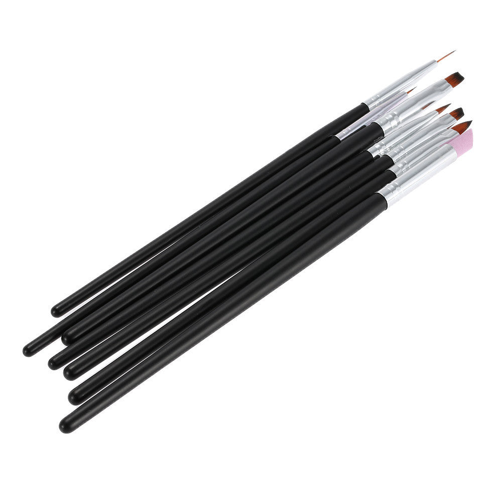 nail painting brush pen 7pcspolish nail brush quartz drawing pen for finger nail toenail painting nail art tools J4U66
