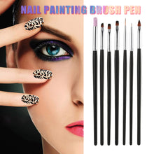 nail painting brush pen 7pcspolish nail brush quartz drawing pen for finger nail toenail painting nail art tools J4U66