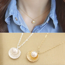 Simulated Pearl Necklace Jewelry Shell Statement Necklace For Women Jewelry S J4U66