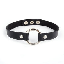punk women ladies gothic leatherchoker heart chain spike rivet buckle collar necklace J4U66
