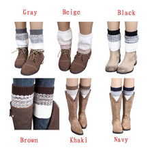 Women Ladies Crochet Knitted Shell Design Boot Cuffs Toppers Knit Leg Warmers Short Liner Boot Socks J4U66