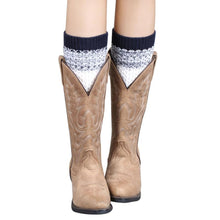Women Ladies Crochet Knitted Shell Design Boot Cuffs Toppers Knit Leg Warmers Short Liner Boot Socks J4U66