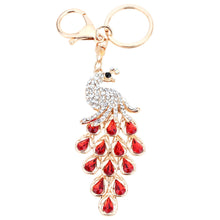peafowl pendant key ringcolorful rhinestone keychain couple key chain price J4U66
