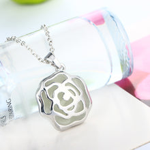 romantic style collar necklace brass alloy luminous night glowing rose flower pendant necklace fine jewelry for girl J4U66