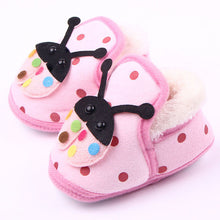 Super Cozy Newborn Baby Boy Ladybug Crib Shoes Toddlers Fleece Walking First Walkers J4U66