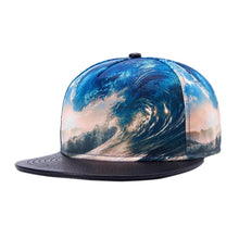 Men Women Snapback Adjustable 3D Waves Baseball Cap Hip Hop Hat Outdoor Fishing Raiders J4U66