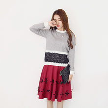 women skirt faux suede hollow out high waist a line skirt womens skirts black burgundy brown J4U66