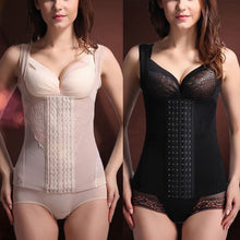 Women Floral Bodysuits Shapewear Underwear Plus size Body Shaper Waist Corsets Buckle In The Crotch J4U66