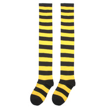 Women Girls Cute Striped Thigh High Stocking Over Knee Ladies Fashion Casual Halloween Cosplay Stockings J4U66