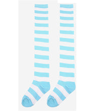 Women Girls Cute Striped Thigh High Stocking Over Knee Ladies Fashion Casual Halloween Cosplay Stockings J4U66