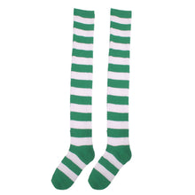 Women Girls Cute Striped Thigh High Stocking Over Knee Ladies Fashion Casual Halloween Cosplay Stockings J4U66
