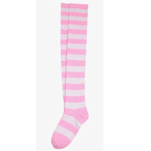 Women Girls Cute Striped Thigh High Stocking Over Knee Ladies Fashion Casual Halloween Cosplay Stockings J4U66