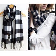 women men unisex warm wrap scarf shawl geometric scarves wool blend J4U66