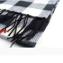 Men Unisex Warm Wrap Scarf Shawl Geometric Scarves Wool Blend J4U66