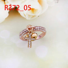 jewelry 18k gp cross and heart rings for women ring 372 J4U66