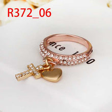 jewelry 18k gp cross and heart rings for women ring 372 J4U66