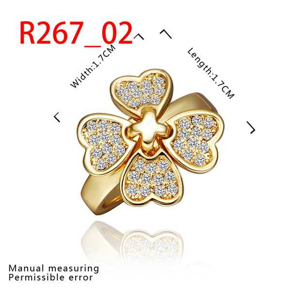 jewelry 18k gp four flower rings for women ring 27 J4U66