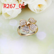 jewelry 18k gp four flower rings for women ring 27 J4U66