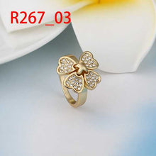 jewelry 18k gp four flower rings for women ring 27 J4U66