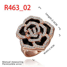 jewelry 18k gp white edge black rings for women ring 43 J4U66