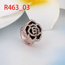 jewelry 18k gp white edge black rings for women ring 43 J4U66