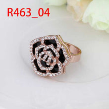 jewelry 18k gp white edge black rings for women ring 43 J4U66