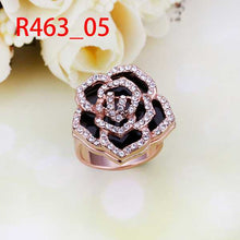 jewelry 18k gp white edge black rings for women ring 43 J4U66