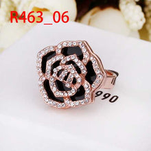 jewelry 18k gp white edge black rings for women ring 43 J4U66
