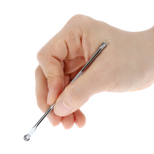 double ends pimple blackhead remover stainless blackhead comedone facial acne cleaner acne extractor remover tool J4U66