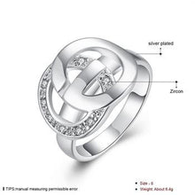 silver ring silver plated ring inlaid stone finger rings smtr21 J4U66